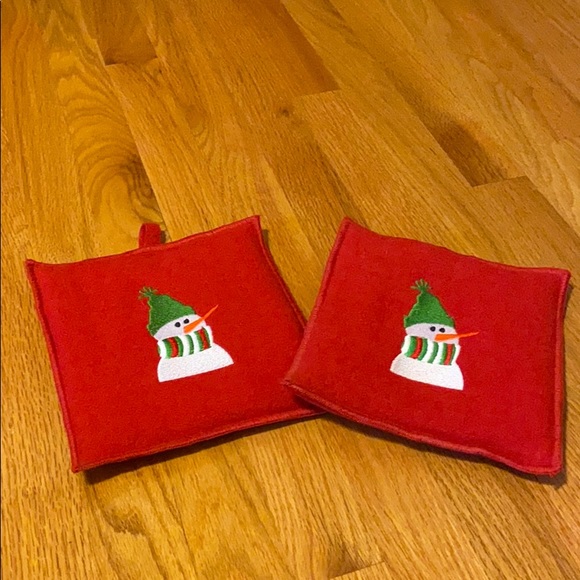 Snowman felt potholders - Picture 1 of 2